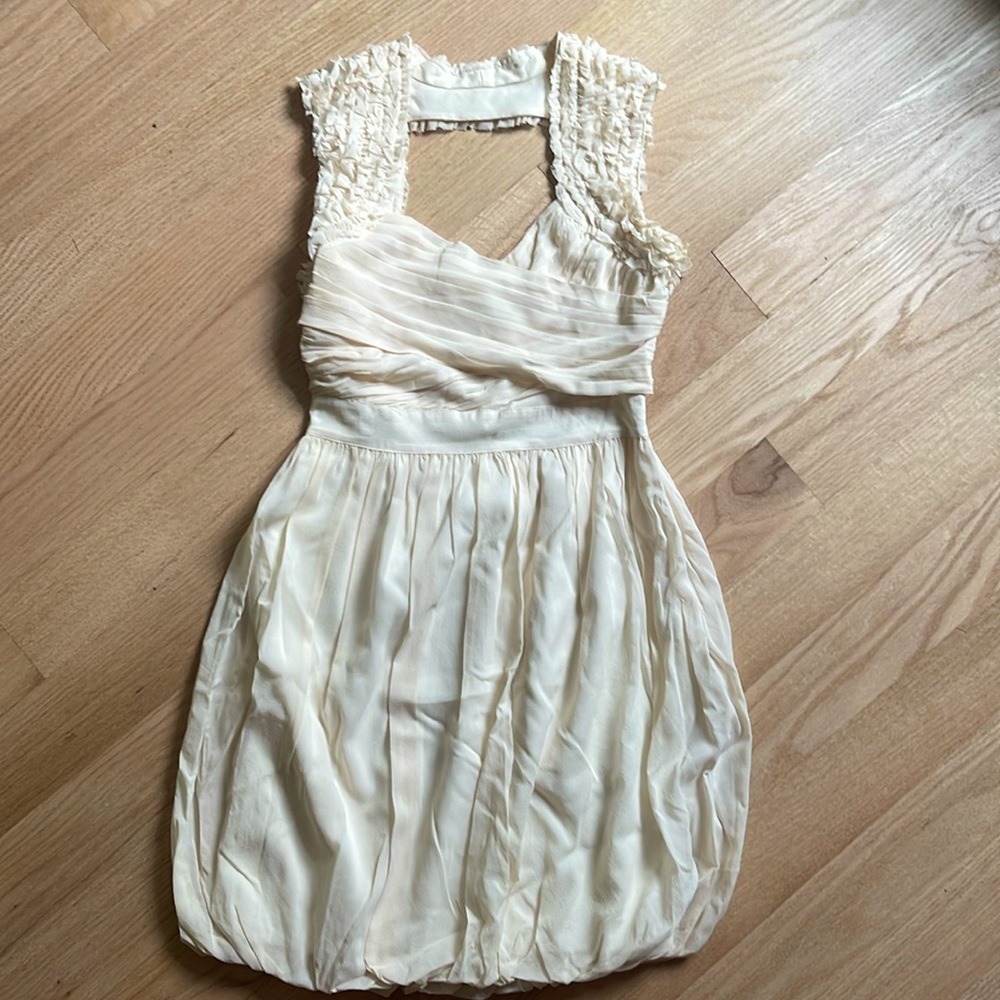 Bebe ruffled bubble dress